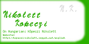 nikolett kopeczi business card